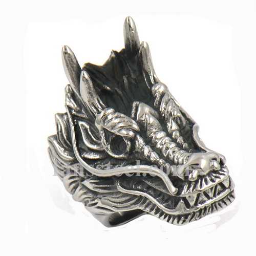 FSR12W01 dragon head animal ring - Click Image to Close